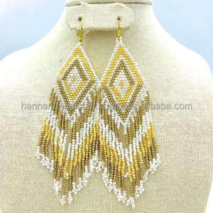 New Arrival Eyes Design Romantic Ethnic Bead Earrings for Woman's Seed Beads for Anniversary for Buy Now From Best Exporter - Product Image 5