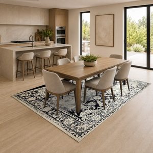 Tapis RUGS DEPOT LXDP-0307, vente en gros, gris argenté, style bohème tribal, imprimé numérique, lavable en machine, tapis en chenille antidérapant - Product Image 4