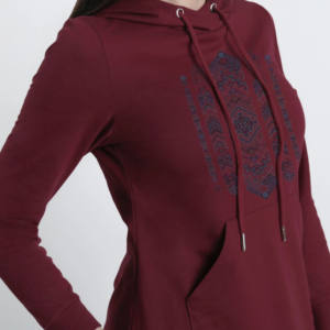 Nouveauté Logo personnalisé de haute qualité épaule tombante femmes 100% coton uni blanc pull oversize islamique musulman pour les filles - Product Image 4