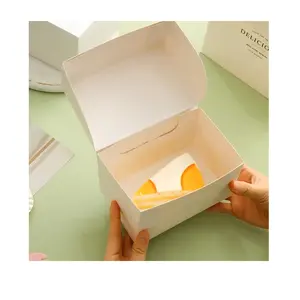 Pastries Boxes Customisable Disposable Food Containers Pastries Art Paper Matt Lamination Customised Cake Slotted Boxes