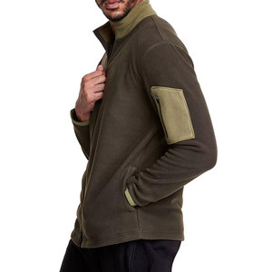 Veste en polaire tactique olive pour homme |   Couche intermédiaire thermique 330 GSM |   Vêtements de sport de haute qualité, conçus avec précision par OEM - Product Image 2