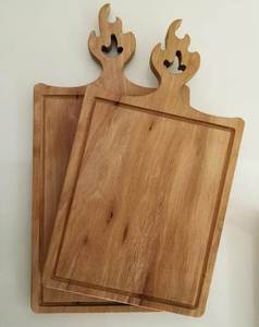 Planche à découper en bois d'acacia naturel simple avec poignée pour servir des fruits et des steaks pour enfants bloc de bois suspendu créatif - Product Image 2