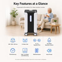 Electrolizador de Agua PEM, Generador de Hidrógeno Eléctrico de Acero Inoxidable para Spa, Cuidado Corporal Profesional, Generador de H2 para Uso Comercial, OEM