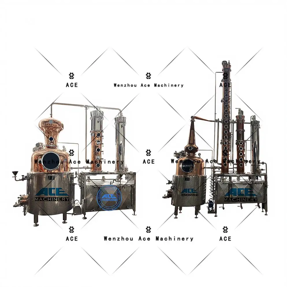 Aas 1500 L Stoomverwarming Alcohol Productieapparatuur Amerikaanse Bourbon Maken Machine Wodka Distill Boiler