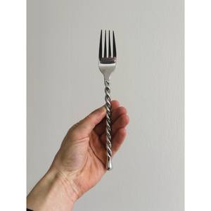 Juego de cubiertos de metal trenzado Chapado en plata antigua de 24 piezas, vajilla hecha a mano, diseño minimalista, decoración elegante, regalo único - Product Image 2