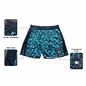 Gran oferta de pantalones cortos de entrenamiento informales para hombre de secado rápido, ajuste ajustable, estampado de transferencia de calor, 100% poliéster, Anti-UV, respetuoso con el medio ambiente - Product Image 4