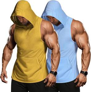 Sweat à capuche sans manches de fitness avec un design moderne, matériau respirant et doux, idéal pour les échauffements ou les superpositions par temps frais - Product Image 1