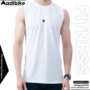 Débardeurs de sport pour hommes de qualité supérieure 100% imprimés par transfert thermique, écologiques, à séchage rapide, avec panneaux en maille Spandex/Polyester, OEM - Product Image 3