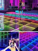 Plancher de danse de fête LED Infinity Mirror en fil métallique 3D pour les événements de mariage en club
