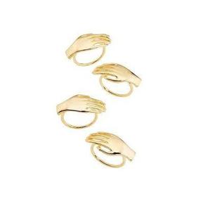 Anillo de servilleta de latón de alta calidad, accesorio de mesa de oro martillado ulk holesale, precio barato - Product Image 6