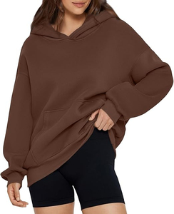 Sudadera con capucha de gran tamaño de algodón 100% personalizable para mujer, con hombros caídos, Impresión de logotipo personalizada, servicio OEM de la mejor calidad - Product Image 1