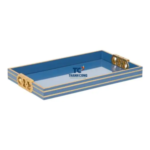 Haute qualité en gros personnalisé peint laque plateaux de service vaisselle décorative laqué plateaux fabricant au Vietnam - Product Image 2