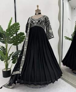 Trendy Eid Fashion Muslim Gown with Embroidered Thread Work - Product Image 6