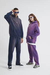 Sudadera con Capucha Extra Grande de Algodón Vintage para Hombre y Mujer, Estilo Desgastado, Lavado Ácido, con Logotipo Personalizado, Informal - Product Image 6