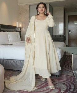 ชุดสูทงานปักลูกไม้ผ้าจอร์เจียหลากสีมาใหม่ล่าสุดเสื้อผ้าสำหรับเทศกาล - Product Image 3