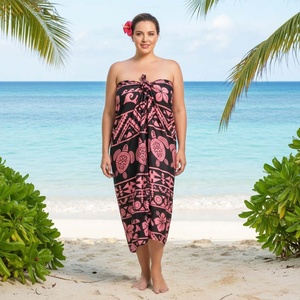 Sarong <span class=keywords><strong>di</strong></span> Design alla Moda con Stampa Tartaruga e Fiori, Copricostume Leggero da <span class=keywords><strong>Spiaggia</strong></span> per Donne, Abbigliamento Casual da Mare - Product Image 2