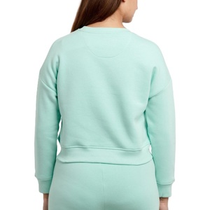 Sudadera de Invierno de Alta Calidad para Mujer, 100% Algodón, Diseño Casual Personalizado, Cuello Redondo Forrado, Logotipo Frontal, Tejido de Felpa - Product Image 2