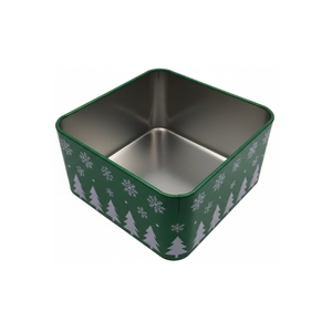 Boîte en tôle rectangulaire personnalisée imprimée |   Emballage pour biscuits et boîte de rangement pour le thé, sans danger pour les aliments - Product Image 4