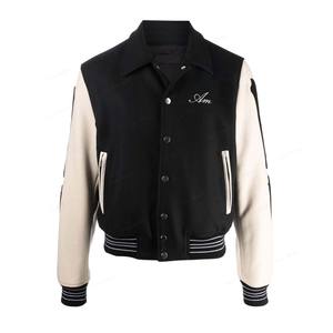 Mens <b>Patchwork</b> <b>Jacket</b> Embroidered Baseball Letterman Varsity Bomber <b>Jackets</b> - Product Image 4