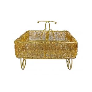 Wire Mesh <b>Hamper</b> Basket for <b>Wedding</b> <b>Gift</b> Unique Design Rectangle Shape Metal Mesh <b>Hamper</b> <b>Gift</b> Basket for Home & Kitchen - Product Image 2