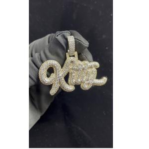 Pendentif Hip Hop en Diamant en Gros en Argent Sterling 925 avec Bijoux Personnalisés en Moissanite CZ pour Hommes et Femmes, Idéal pour le Streetwear - Product Image 1