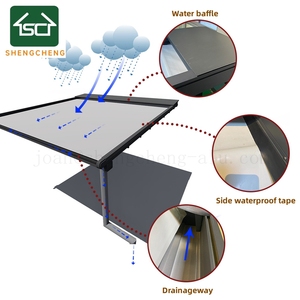 Couverture de terrasse extérieure personnalisée, systèmes de pergola à toit pliant rétractable avec matériau de voile en PVC et cadre en alliage d'aluminium - Product Image 3