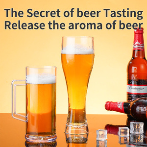 Bán buôn Tùy chỉnh không thể phá vỡ acrylic rõ ràng 620 ml nhự<span class=keywords><strong>a</strong></span> bia kính cốc bia - Product Image 4