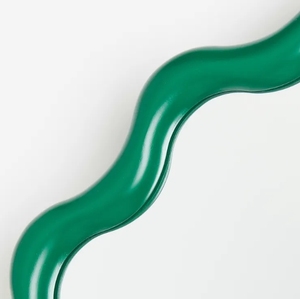 Nhà Máy Trực Tiếp Fsc Bsci Màu Xanh Lá Cây Gỗ Lắc Không Thường Xuyên Vòng Gương Trẻ Em Tường Nhà Treo Gương - Product Image 2