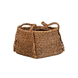 Brown Water Hyacinth Storage <b>Basket</b> With Handle Large Laundry <b>Baskets</b> Perfect For <b>Bathroom</b> Bedroom Wholesale From Vietnam - Product Image 1