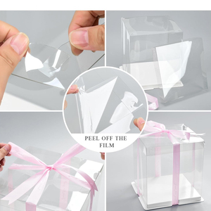 กล่องใส่เค้กกระดาษคราฟท์ทรงสี่เหลี่ยมกล่องกระดาษเคลือบเงาแบบพกพาออกแบบได้ตามต้องการเป็นมิตรกับสิ่งแวดล้อม - Product Image 3