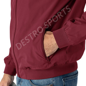 Blouson aviateur d'extérieur à bas prix grande taille avec logo personnalisé blouson aviateur respirant à manches longues et fermeture éclair - Product Image 3