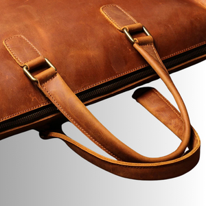 Luxury Fashion Leather Briefcase Men Genuine Cowhide Large Capacity <b>Laptop</b> <b>Bag</b> Customizable Business Nylon Soft <b>Bag</b> Cotton - Product Image 4