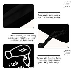 กระเป๋าหูรูดทำจากผ้าฝ้ายออร์แกนิกรีไซเคิลขนาดเล็กสีดำโลโก้ที่กำหนดเองได้เป็นมิตรต่อสิ่งแวดล้อมสำหรับใช้ในการช็อปปิ้ง - Product Image 3