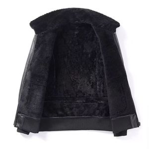 แจ็คเก็ตบอมเบอร์หนังแท้ดีไซน์เฉพาะตัวสำหรับผู้ชาย สีตามสั่ง คอเต่า สไตล์ไฮสตรีท ให้ความอบอุ่นสำหรับฤดูหนาว - Product Image 6