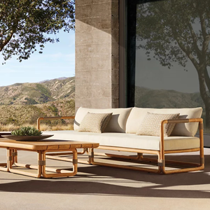Precio de fábrica Muebles de jardín de gama alta Sofá de teca <span class=keywords><strong>Maro</strong></span> Diseño contemporáneo Sofá al aire libre Sofá para patio y uso al aire libre - Product Image 1