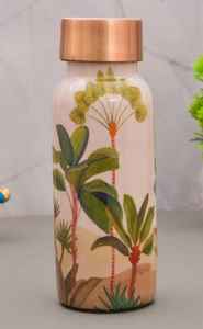 Botella de Cobre de Diseño Clásico con Adhesivo Esmaltado, Color Azul, Diseño de Lujo, Decoración de Mesa, la Mejor Botella de Cobre en Venta - Product Image 6