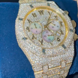 Montre de luxe VVS Moissanite | Squelette présidentiel glacé | Passe le testeur de diamants en gros - Product Image 2