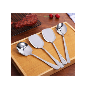 Cuillères de service de mariage en acier personnalisées, miroir, couverts, cuillères à vendre auprès d'un exportateur indien - Product Image 2