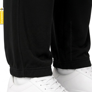 Pantalons et joggings pour hommes SAMAVIA personnalisés, en coton noir, taille élastique, poches latérales, séchage rapide, respirant, fabricant OEM - Product Image 5