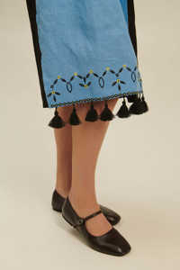 2025 recién llegados vestidos casuales mujeres noche manga completa con bordado a mano ucraniano hasta la rodilla vestidos diseñador algodón - Product Image 3