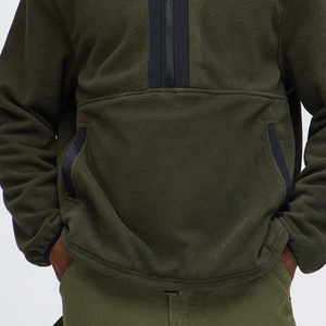 Sweat-shirt pour homme à col montant, fermeture zippée sur le devant, manches longues et poches latérales, service OEM, prix d'usine, matière respirante, 2026 - Product Image 4