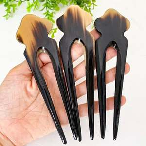 Pasador de Pelo Elegante de Cuerno de Búfalo, Hecho a Mano, Accesorio Duradero para Peinados de Mujer, para Bodas, Fiestas y Navidad - Product Image 2