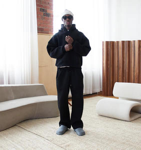 Premium Quality Tracksuit Custom Cotton Heavyweight Sweatsuits Jogger Set Manufacturer Oversized Sweatpants and Hoodie Set <b>Men</b> - Product Image 2