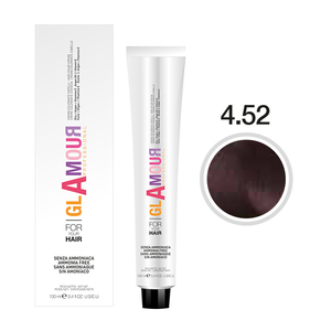 GLAMOUR PROFESSIONAL Crema de Coloración Capilar de Primera Calidad Sin Amoníaco 100 ml Para Todo Tipo de Cabello Tono Caoba Permanente con Aceite de Argán - Product Image 2