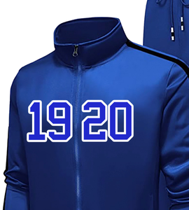 Zeta Phi Beta 1920 Greek Letter <b>Women</b> <b>Blue</b> White 2 Piece <b>Hoodie</b> and Joggers Embroidered Fleece Tracksuit Sorority Sweatsuit Set - Product Image 2