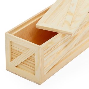 Walnut Wood Wine Crate with Lid Rectangle Eco-Friendly Wooden <b>Gift</b> <b>Box</b> for Whisky Glasses <b>Coffee</b> Laser Printed - Product Image 2