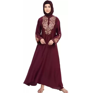 Abaya élégante pour femmes, manches longues, confortable, automne-hiver, couleurs unies personnalisées, respirante, extensible dans les quatre sens, légère - Product Image 2