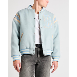 Vestes Varisty à épaules tombantes Veste Letterman Collage Tendance Veste universitaire baseball surdimensionnée pour unisexe - Product Image 1