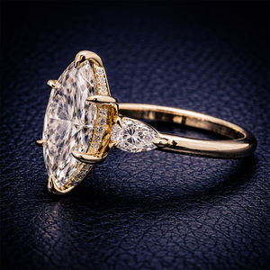 Anillo de Diamante Cultivado en Laboratorio con Corte Marquesa, Clásico para Mujer, Joyas RIZTA, Mayorista de Joyería para Compromiso y Aniversario de Bodas - Product Image 4