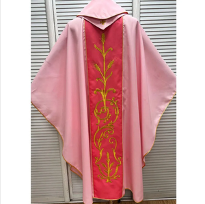 Chasuble de prêtre d'église avec de l'or brodé Nouveau CHASUBLE rouge d'or catholique et vêtements de prêtre d'étole - Product Image 6